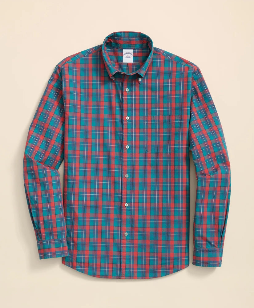 Friday Shirt, Poplin Stewart Tartan / Brooks Brothers Sale