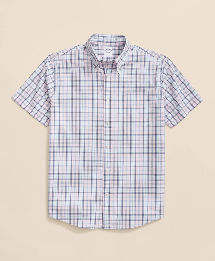 Friday Shirt, Short-Sleeve Poplin Plaid / Brooks Brothers Sale