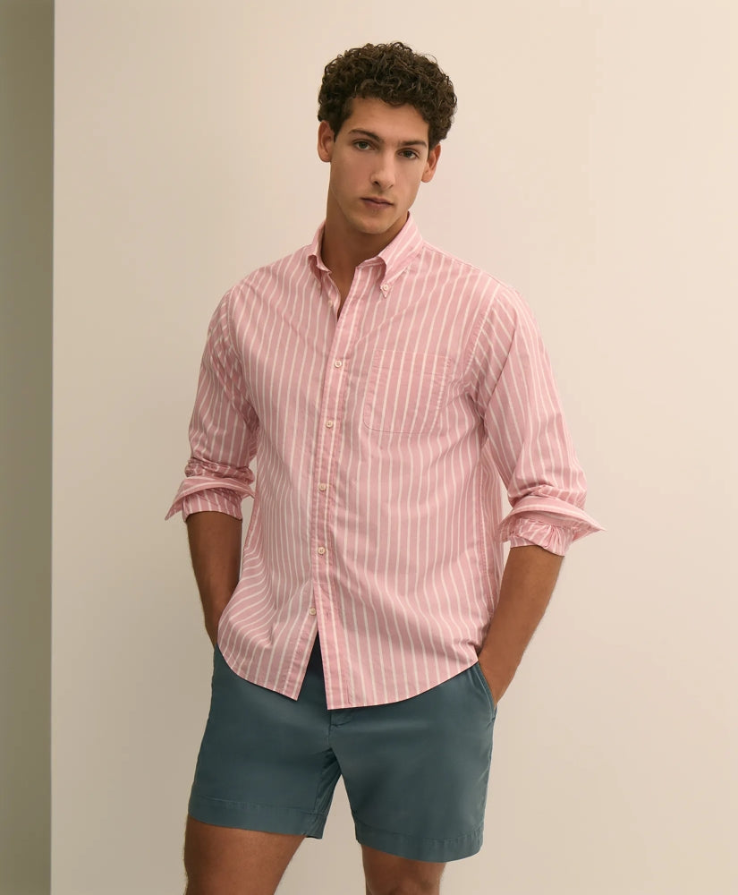 Friday Shirt,  Poplin Stripe / Brooks Brothers Men