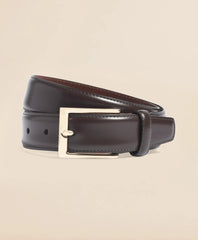 Gold Buckle Leather Dress Belt / Brooks Brothers Men