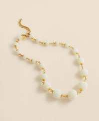 Gold-Toned Faux-Pearl-Sphere Necklace / Brooks Brothers Women