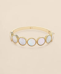 Gold-Tone Mother-Of-Pearl Bangle Bracelet / Brooks Brothers Women