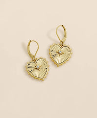 Heart Charm Gold-Toned Earrings / Brooks Brothers Women