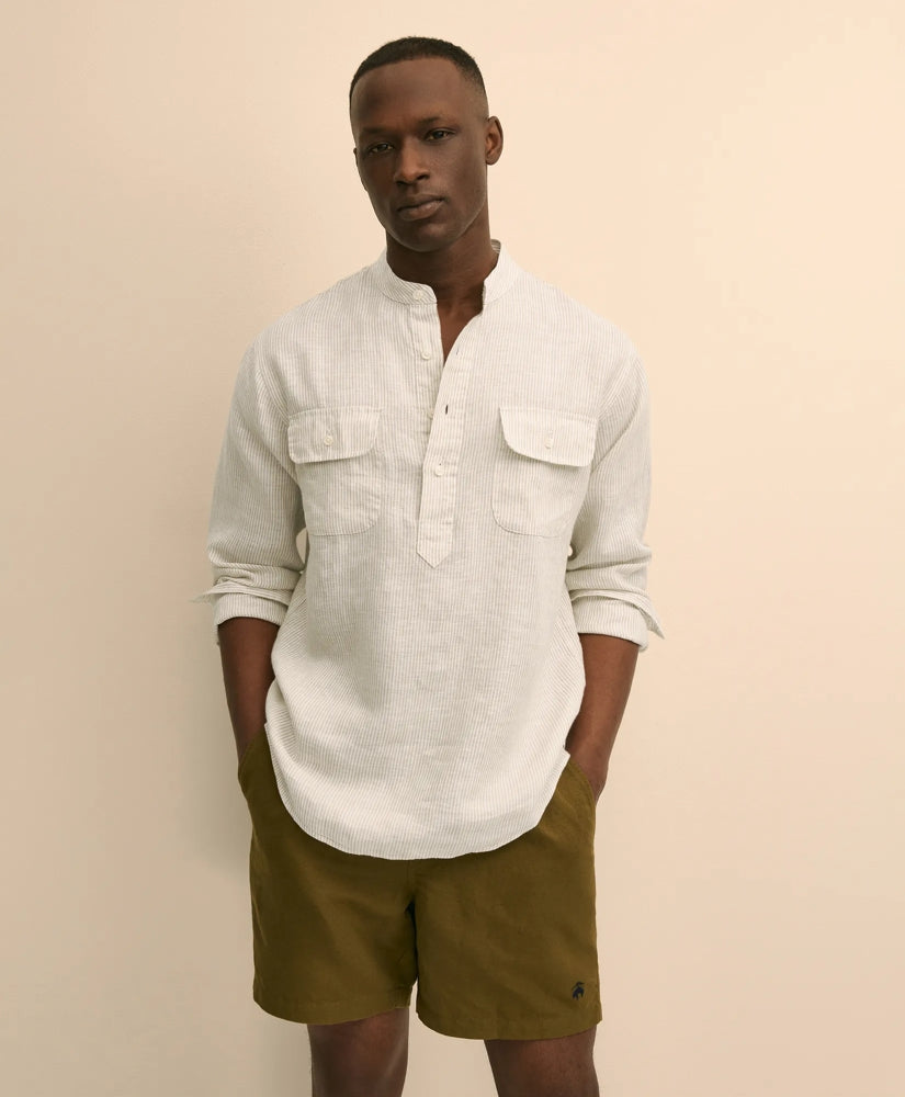 Irish Linen Popover Shirt / Brooks Brothers Men