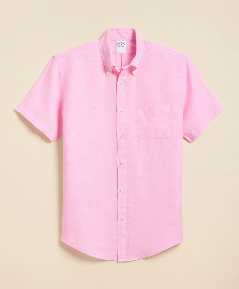 Irish Linen Short-Sleeve Sport Shirt / Brooks Brothers Shirts