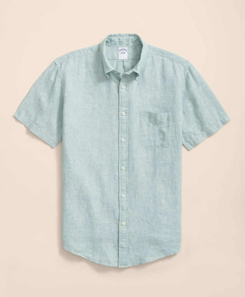 Irish Linen Short-Sleeve Sport Shirt / Brooks Brothers Shirts
