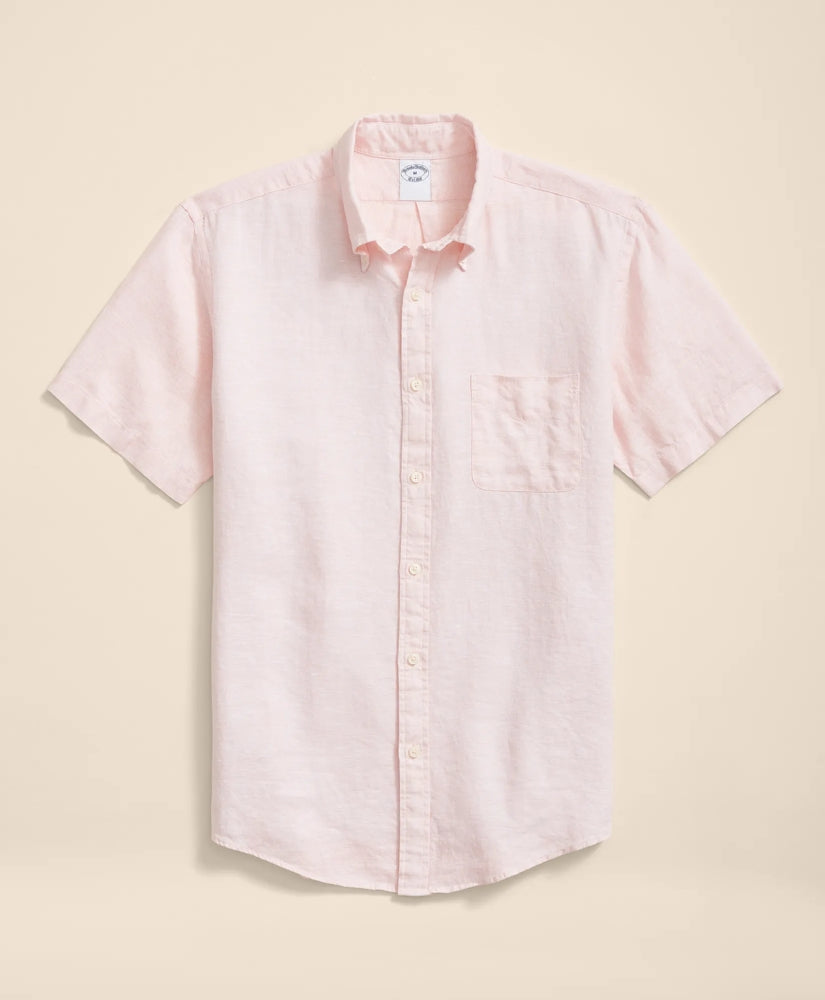 Irish Linen Short-Sleeve Sport Shirt / Brooks Brothers Shirts