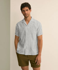 Irish Linen Short-Sleeve Camp Collar Sport Shirt / Brooks Brothers Shirts