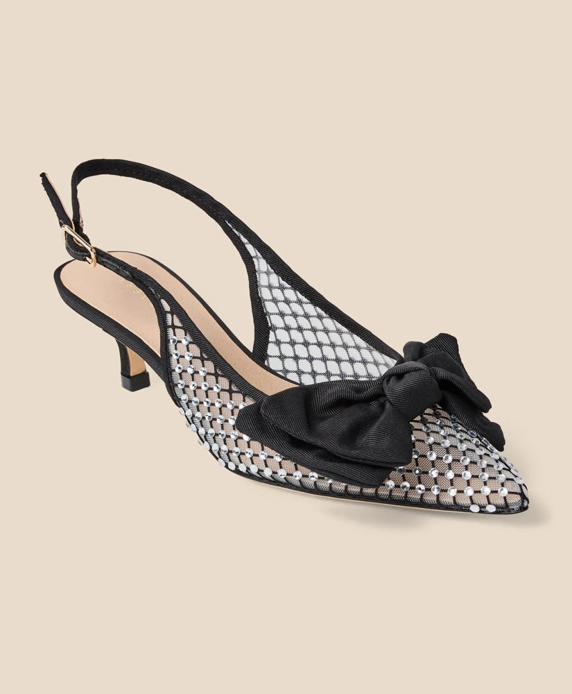 Jack Rogers Debra Jeweled Kitten Heel Slingbacks / Brooks Brothers Women