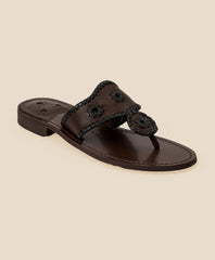 Jack Rogers Jacks Leather Flat Sandal / Brooks Brothers Women