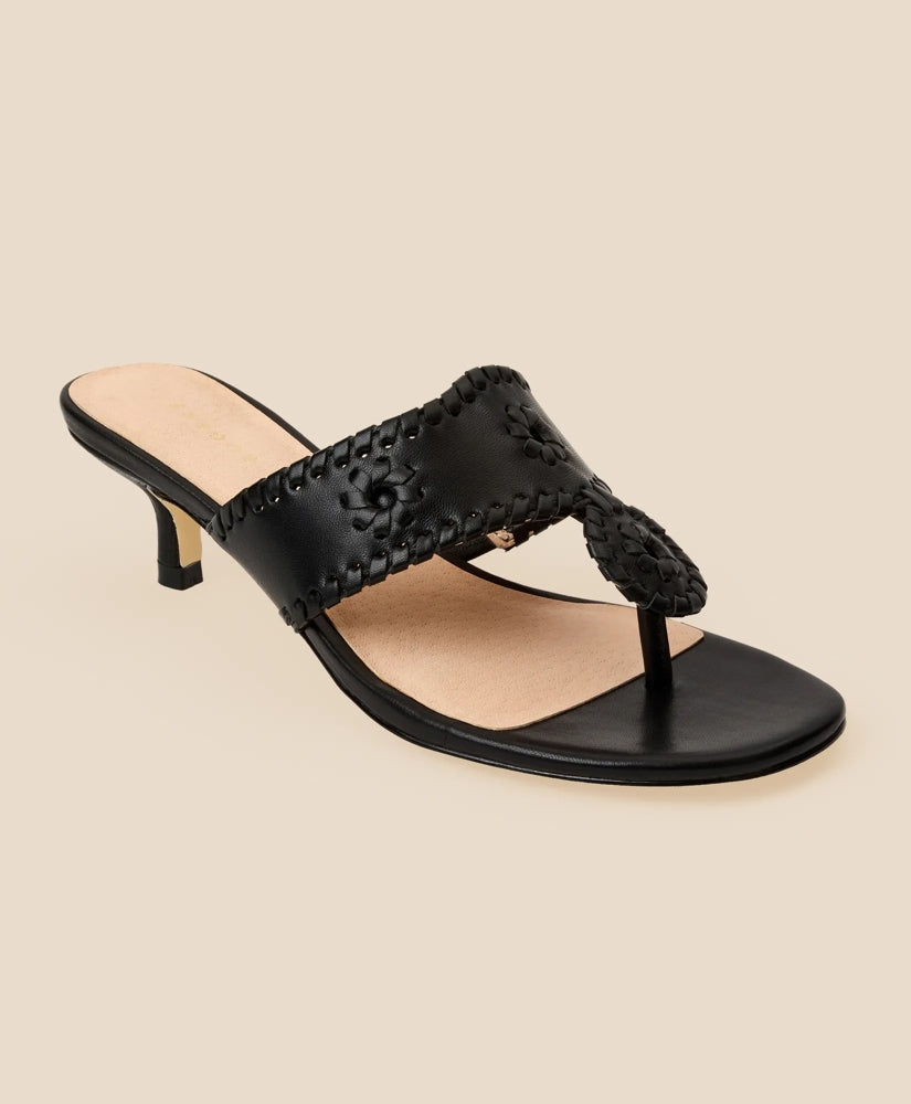 Jack Rogers Kitten-Heel Sandals / Brooks Brothers Women