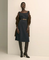 Jersey Scoop Fit-and-Flare Dress / Brooks Brothers Sale