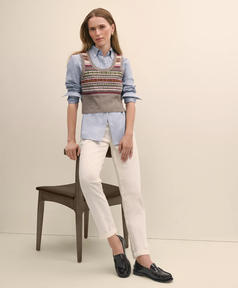Lambswool Fair Isle Sweater Vest / Brooks Brothers Sale
