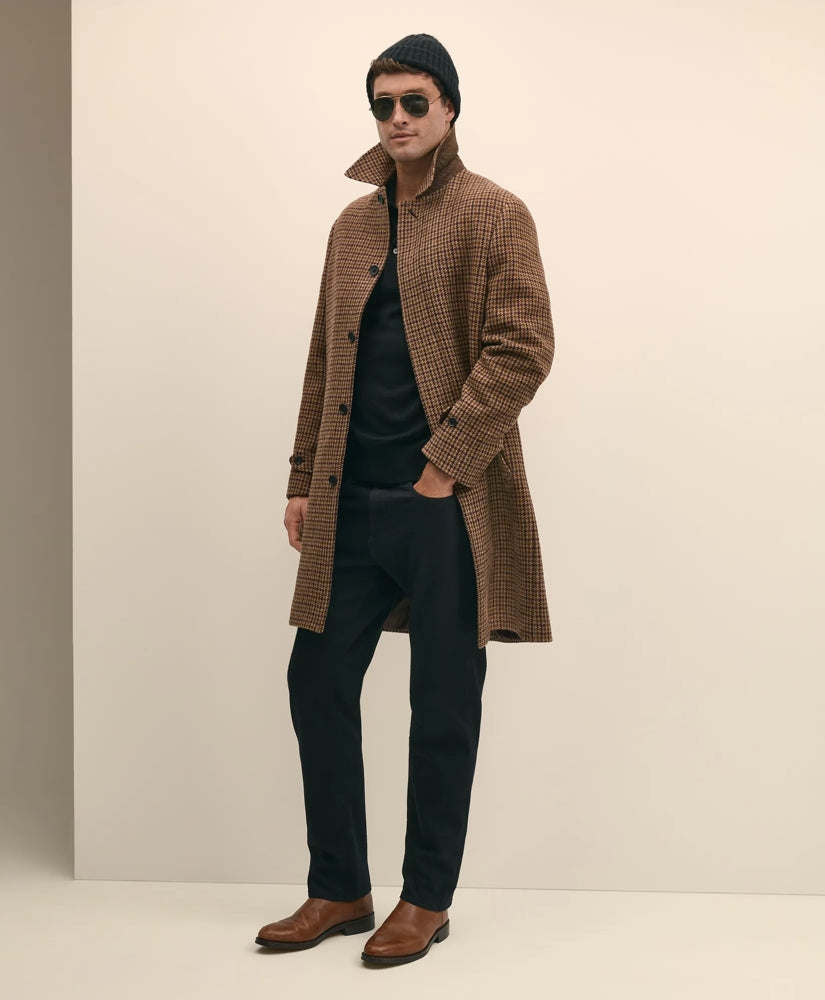 Lambswool Tattersall Balmacaan Coat / Brooks Brothers Sale