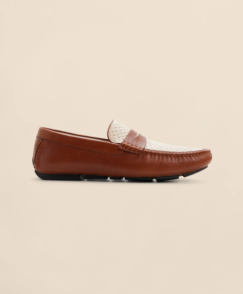 Leather Driving Moccasins / Brooks Brothers Men