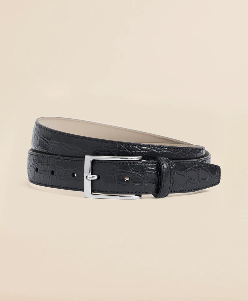 Leather Embossed Belt / Brooks Brothers Men