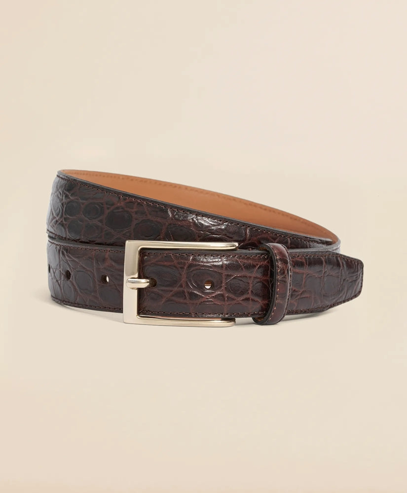 Leather Embossed Belt / Brooks Brothers Men