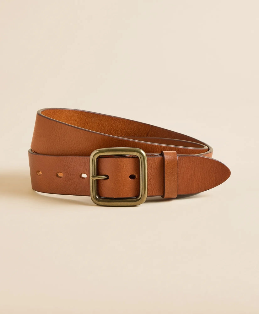Leather Square Buckle Belt / Brooks Brothers Men
