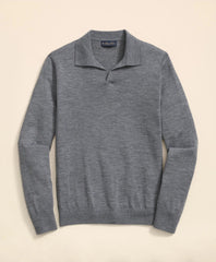 Lightweight Luxe All-Season Sweater, Johnny Collar / Brooks Brothers Sale