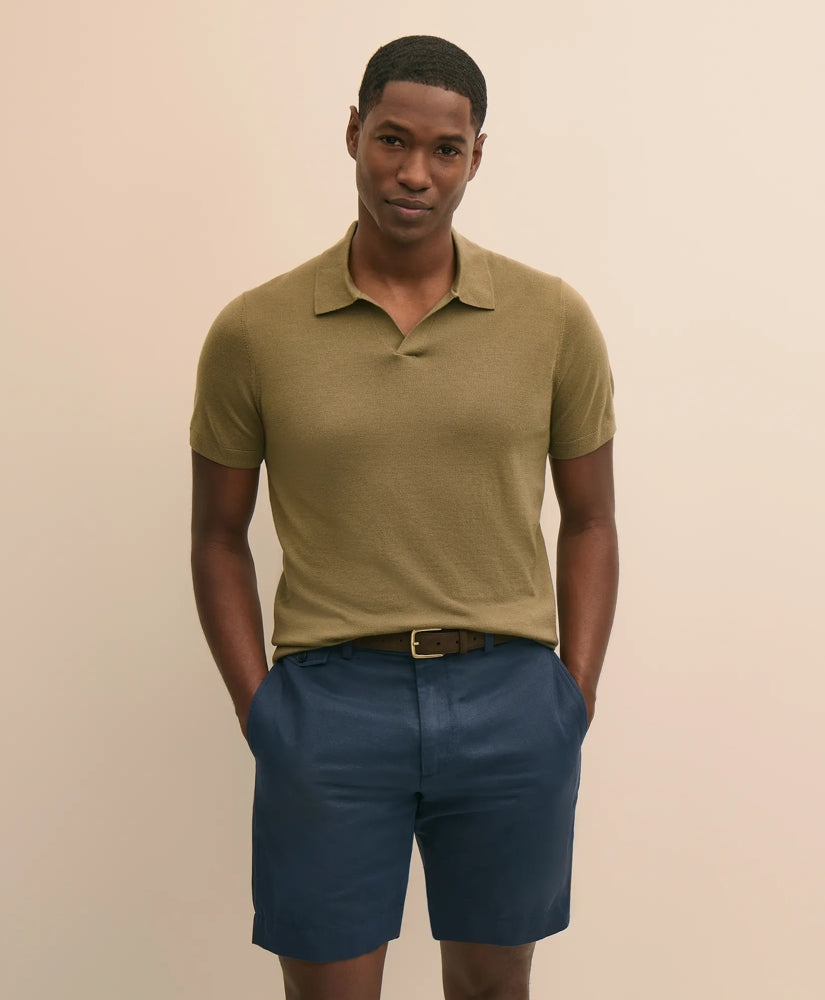 Lightweight Luxe All-Season Sweater, Johnny Collar / Brooks Brothers Men