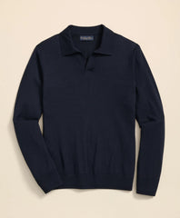 Lightweight Luxe All-Season Sweater, Johnny Collar / Brooks Brothers Sale