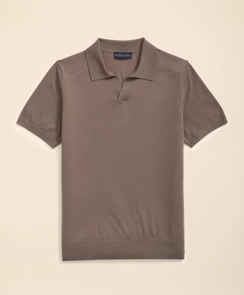 Lightweight Luxe All-Season Sweater, Johnny Collar / Brooks Brothers Men