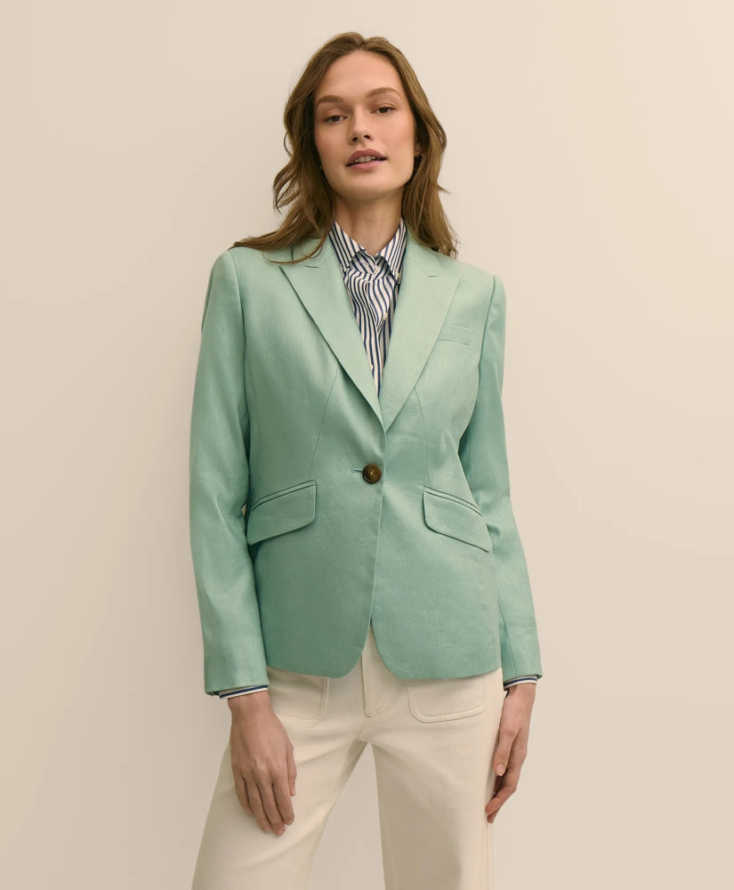 Linen Blend Jacket / Brooks Brothers Women