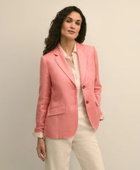 Linen Blend Jacket / Brooks Brothers Women