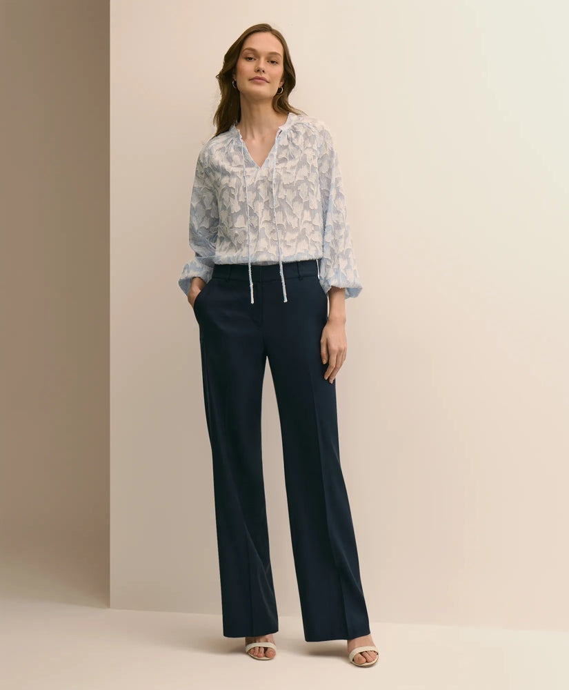 Linen-Blend Wide-Leg Pants / Brooks Brothers Women