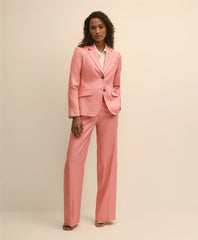 Linen-Blend Wide-Leg Pants / Brooks Brothers Women