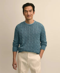 Linen Cable Knit Sweater / Brooks Brothers Men