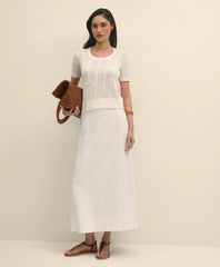 Linen Cable Short-Sleeve Shell / Brooks Brothers Sale