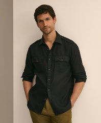 Linen Military Sport Shirt / Brooks Brothers Shirts