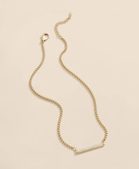 Loni Paul Pave Bar Necklace in 14K Plated Gold / Brooks Brothers Women