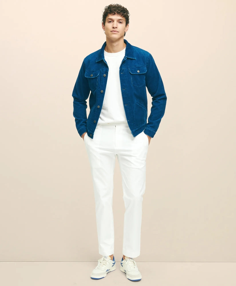 Medium Wale Corduroy Indigo Trucker Jacket / Brooks Brothers Men