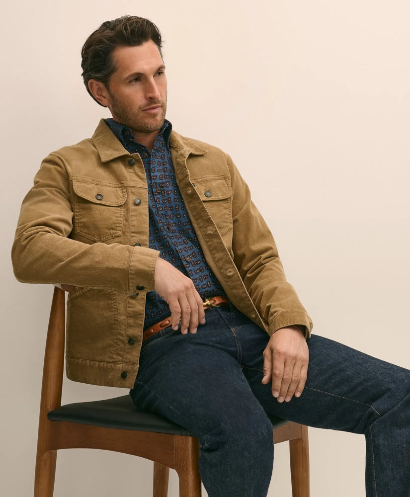 Medium Wale Corduroy Trucker Jacket / Brooks Brothers Sale