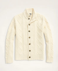 Merino Aran Cable Cardigan / Brooks Brothers Sale