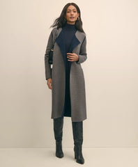 Merino Wool-Cashmere Belted Reversible Sweater Jacket / Brooks Brothers Sale