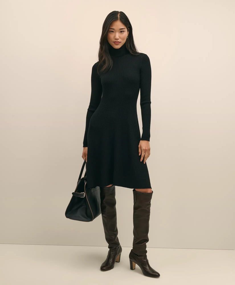 Merino Wool Turtleneck Dress / Brooks Brothers Sale