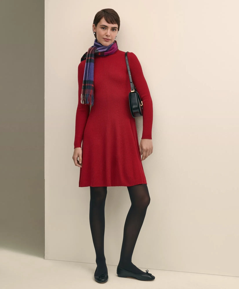 Merino Wool Turtleneck Dress / Brooks Brothers Sale