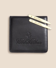 Metallic Collar Stays with Nappa Leather Case / Brooks Brothers Men