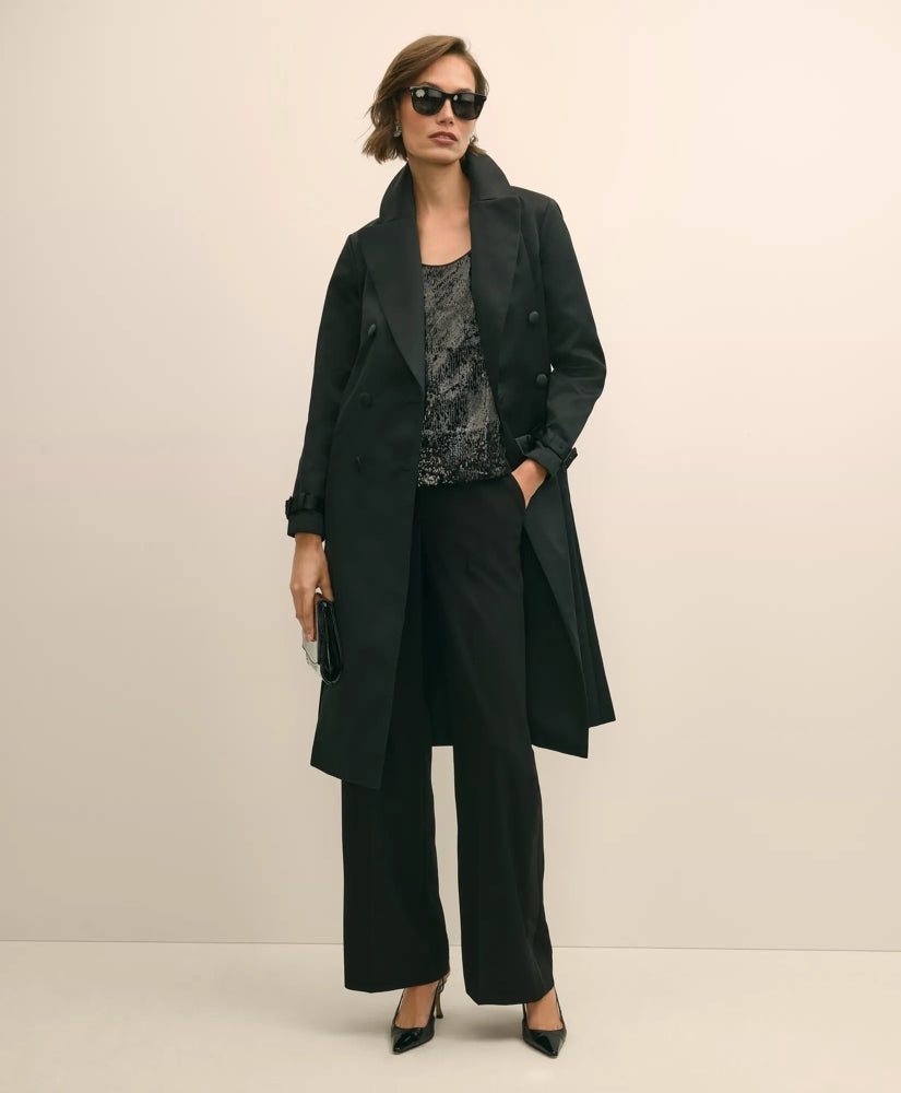 Taffeta Belted Trench Coat / Brooks Brothers Sale