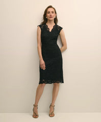 Cotton-Viscose Lace Dress / Brooks Brothers Women