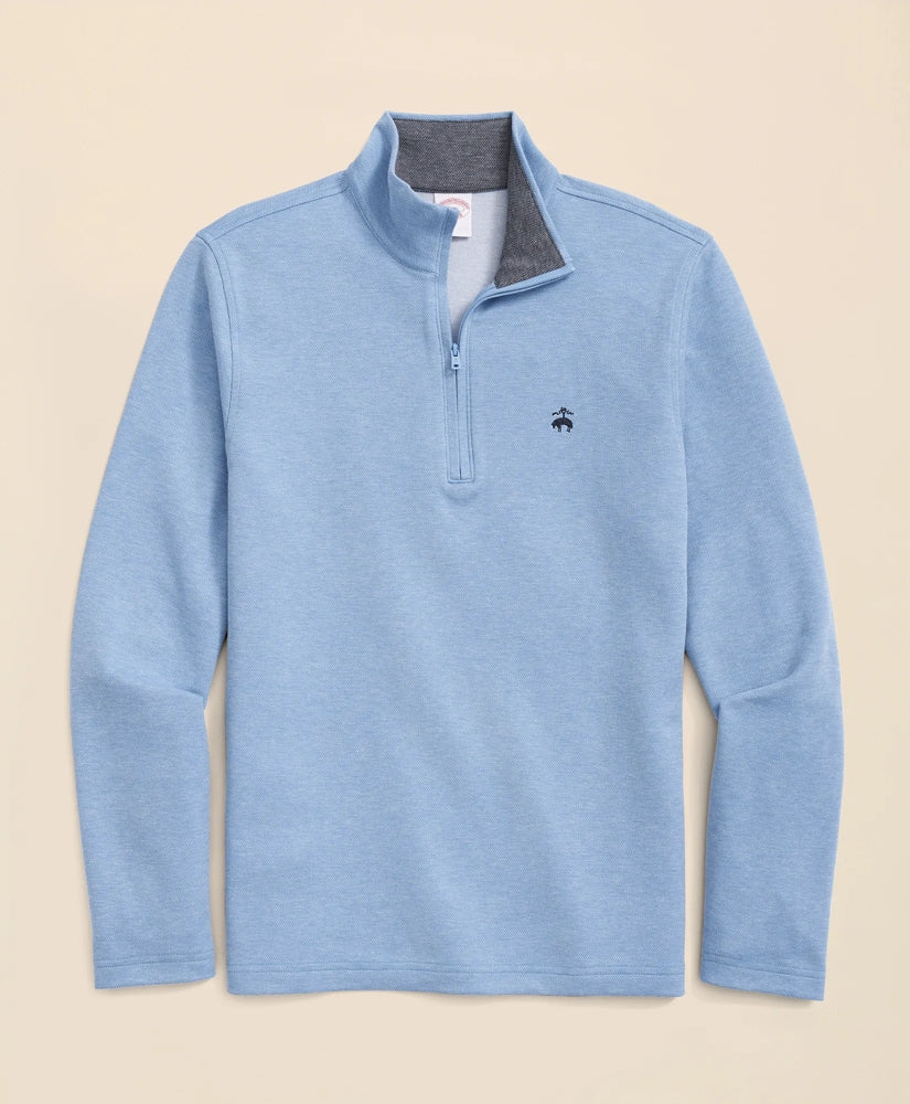 Cotton Blend Pique Quarter-Zip / Brooks Brothers Sale