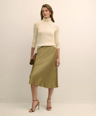 Viscose Bronze-Gold Slip Skirt / Brooks Brothers Sale