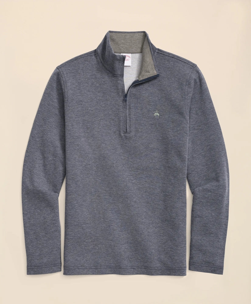 Cotton Blend Pique Quarter-Zip / Brooks Brothers Sale