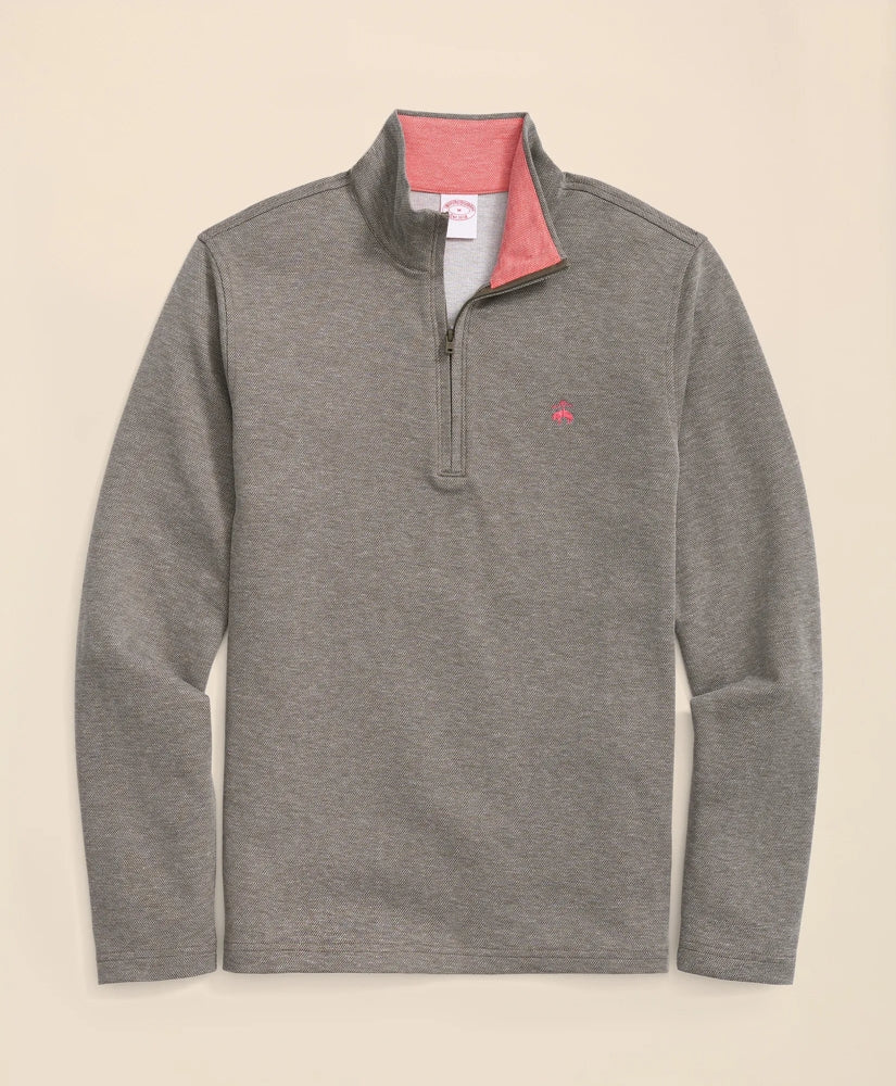 Cotton Blend Pique Quarter-Zip / Brooks Brothers Sale