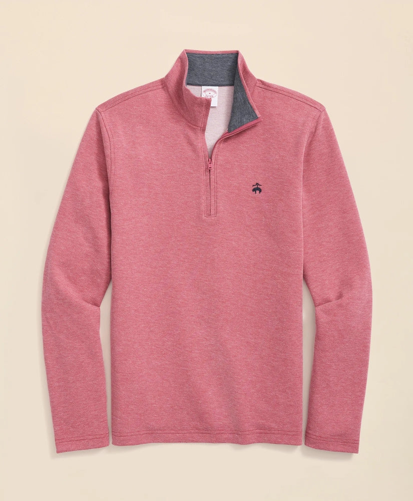 Cotton Blend Pique Quarter-Zip / Brooks Brothers Sale