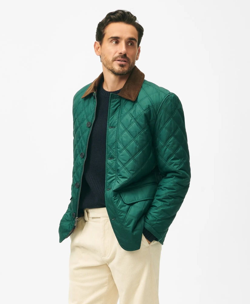 Paddock Diamond Quilted Coat / Brooks Brothers Sale