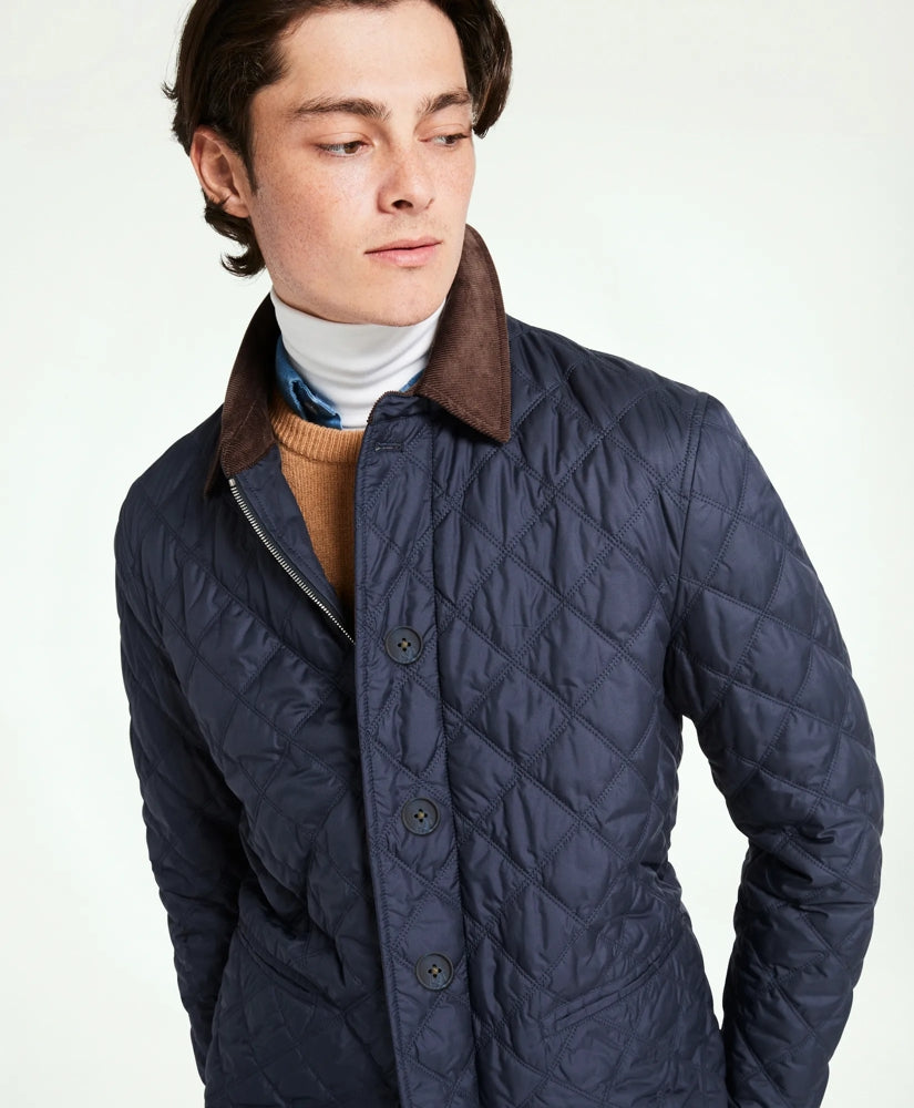 Paddock Diamond Quilted Coat / Brooks Brothers Sale